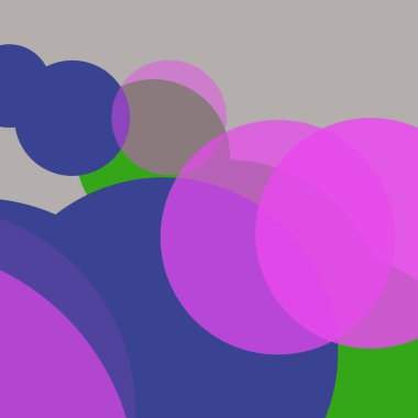 Benekli düz şekiller renkli arkaplan soyut basit daireler baloncuk iş deseni tasarımı