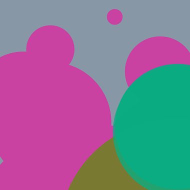 Benekli düz şekiller renkli arkaplan soyut basit daireler baloncuk iş deseni tasarımı