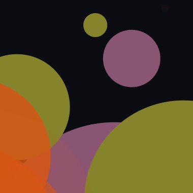 Benekli düz şekiller renkli arkaplan soyut basit daireler baloncuk iş deseni tasarımı