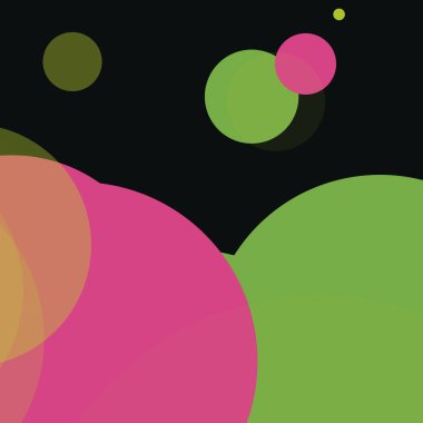 Benekli düz şekiller renkli arkaplan soyut basit daireler baloncuk iş deseni tasarımı