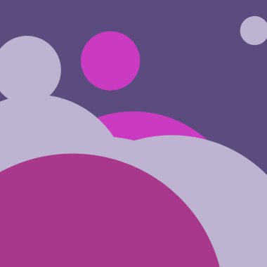 Benekli düz şekiller renkli arkaplan soyut basit daireler baloncuk iş deseni tasarımı