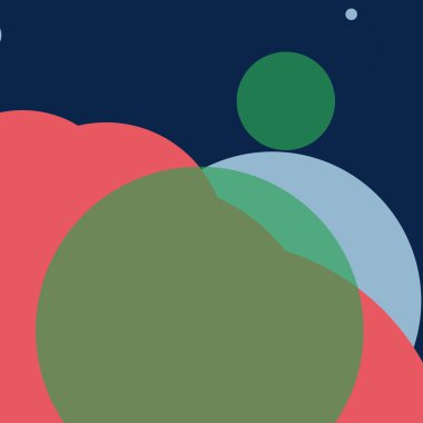 Benekli düz şekiller renkli arkaplan soyut basit daireler baloncuk iş deseni tasarımı