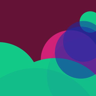 Benekli düz şekiller renkli arkaplan soyut basit daireler baloncuk iş deseni tasarımı