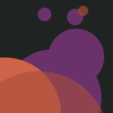 Benekli düz şekiller renkli arkaplan soyut basit daireler baloncuk iş deseni tasarımı