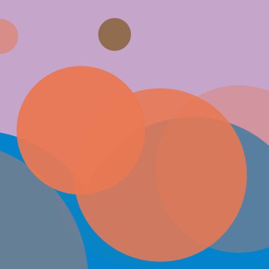 Benekli düz şekiller renkli arkaplan soyut basit daireler baloncuk iş deseni tasarımı