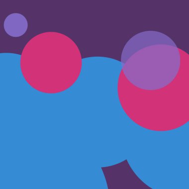 Benekli düz şekiller renkli arkaplan soyut basit daireler baloncuk iş deseni tasarımı