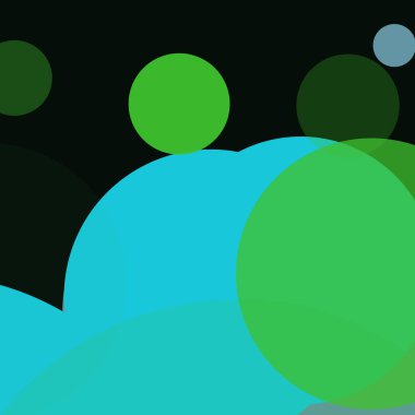 Benekli düz şekiller renkli arkaplan soyut basit daireler baloncuk iş deseni tasarımı