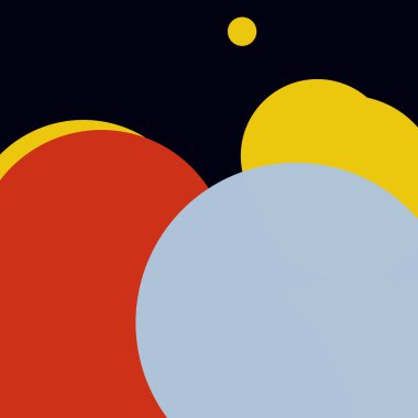 Benekli düz şekiller renkli arkaplan soyut basit daireler baloncuk iş deseni tasarımı