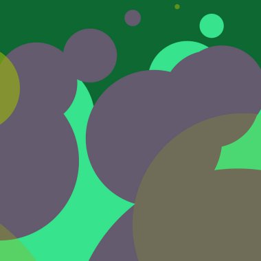 Düz şekiller renkli arkaplan benekli soyut daireler baloncuk iş deseni tasarımı