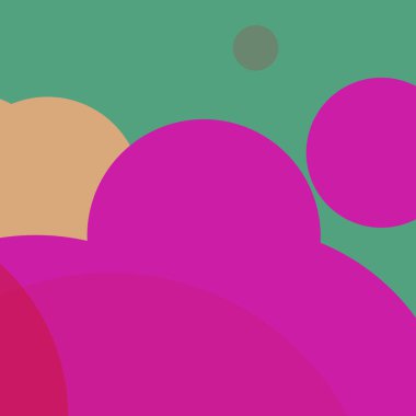 Düz şekiller renkli arkaplan benekli soyut daireler baloncuk iş deseni tasarımı