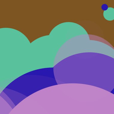 Düz şekiller renkli arkaplan benekli soyut daireler baloncuk iş deseni tasarımı