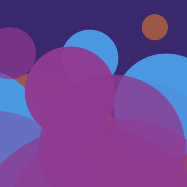 Düz şekiller renkli arkaplan benekli soyut daireler baloncuk iş deseni tasarımı