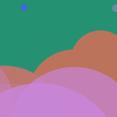 Düz şekiller renkli arkaplan benekli soyut daireler baloncuk iş deseni tasarımı