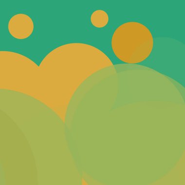 Düz şekiller renkli arkaplan benekli soyut daireler baloncuk iş deseni tasarımı