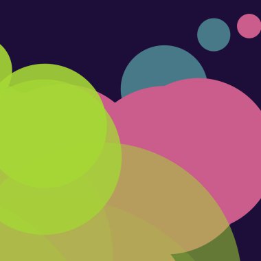 Düz şekiller renkli arkaplan benekli soyut daireler baloncuk iş deseni tasarımı