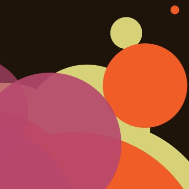 Düz şekiller renkli arkaplan benekli soyut daireler baloncuk iş deseni tasarımı