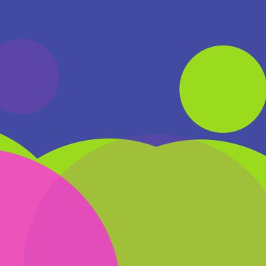 Düz şekiller renkli arkaplan benekli soyut daireler baloncuk iş deseni tasarımı