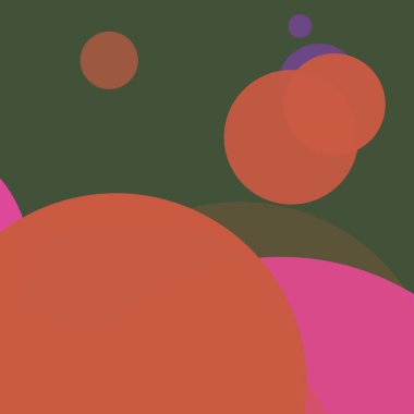 Düz şekiller renkli arkaplan benekli soyut daireler baloncuk iş deseni tasarımı