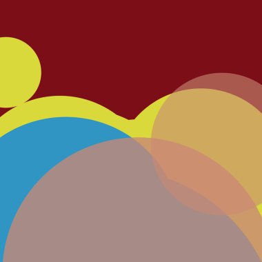 Düz şekiller renkli arkaplan benekli soyut daireler baloncuk iş deseni tasarımı