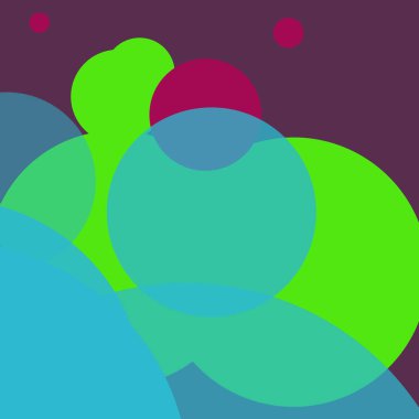 Düz şekiller renkli arkaplan benekli soyut daireler baloncuk iş deseni tasarımı