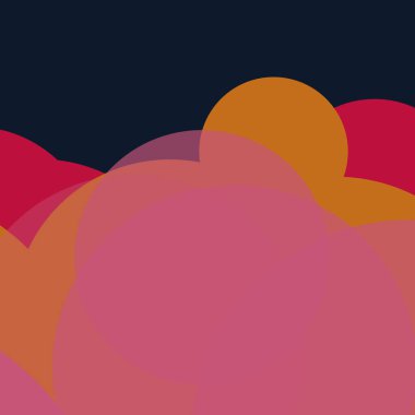 Düz şekiller renkli arkaplan benekli soyut daireler baloncuk iş deseni tasarımı