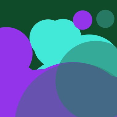 Düz şekiller renkli arkaplan benekli soyut daireler baloncuk iş deseni tasarımı