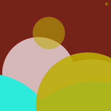 Düz şekiller renkli arkaplan benekli soyut daireler baloncuk iş deseni tasarımı