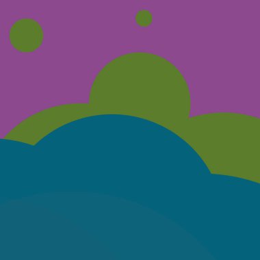 Düz şekiller renkli arkaplan benekli soyut daireler baloncuk iş deseni tasarımı