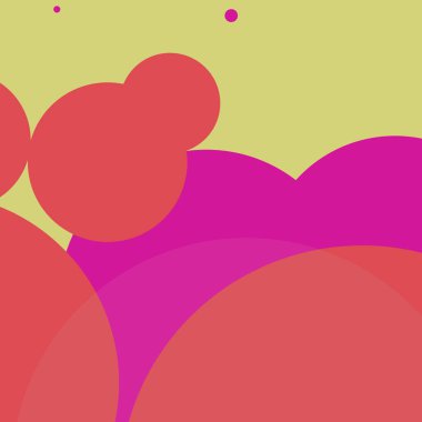 Düz şekiller renkli arkaplan benekli soyut daireler baloncuk iş deseni tasarımı