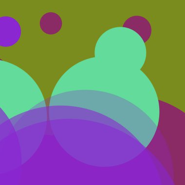 Düz şekiller renkli arkaplan benekli soyut daireler baloncuk iş deseni tasarımı