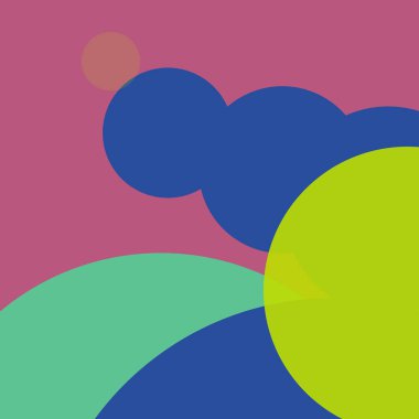 Renkli, yaratıcı, basit, soyut yuvarlak, baloncuk iş arka planı tasarımı