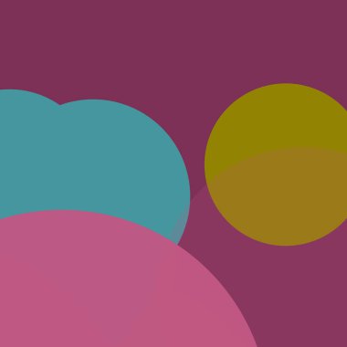 Renkli düz, basit, soyut daireler, kabarcık iş arka planı tasarımı