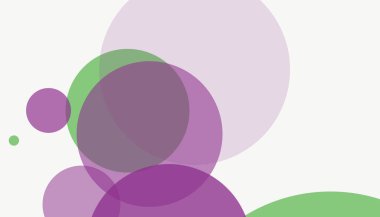 Beyaz arkaplan ile renkli, modern, soyut yuvarlak daireler.