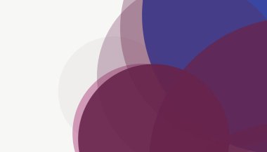 Beyaz arkaplan ile renkli, modern, soyut yuvarlak daireler.