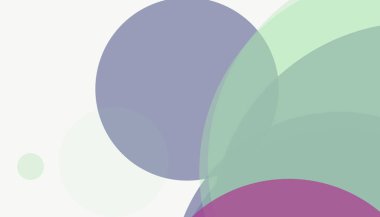 Beyaz arkaplan ile renkli, modern, soyut yuvarlak daireler.