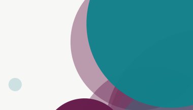 Beyaz arkaplan ile renkli, modern, soyut yuvarlak daireler.