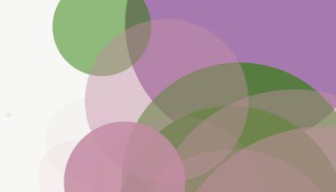 Beyaz arkaplan ile renkli, modern, soyut yuvarlak daireler.