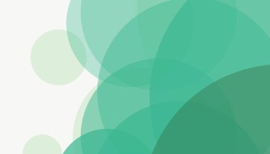 Beyaz arkaplan ile renkli, modern, soyut yuvarlak daireler.