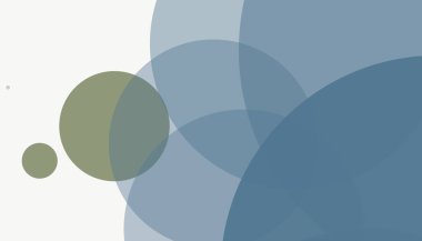 Beyaz arkaplan ile renkli, modern, soyut yuvarlak daireler.