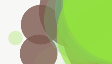 Beyaz arkaplan ile renkli, modern, soyut yuvarlak daireler.