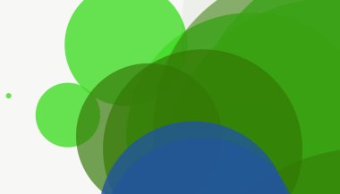 Beyaz arkaplan ile renkli, modern, soyut yuvarlak daireler.