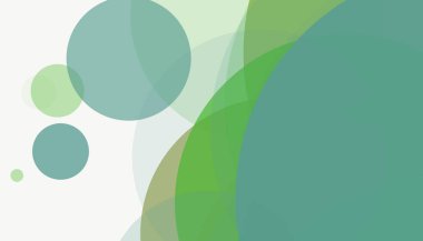 Beyaz arkaplan ile renkli, modern, soyut yuvarlak daireler.