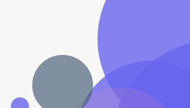 Beyaz arkaplan ile renkli, modern, soyut yuvarlak daireler.