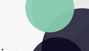 Beyaz arkaplan ile renkli, modern, soyut yuvarlak daireler.