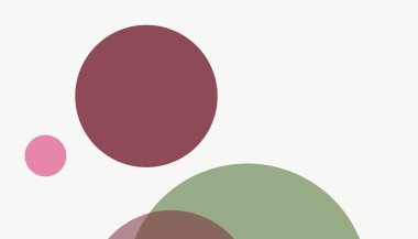 Beyaz arkaplan ile renkli, modern, soyut yuvarlak daireler.