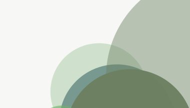 Beyaz arkaplan ile renkli, modern, soyut yuvarlak daireler.