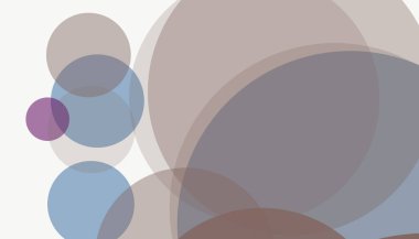 Beyaz arkaplan ile renkli, modern, soyut yuvarlak daireler.