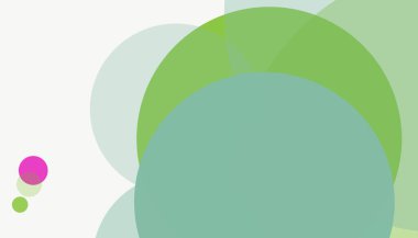 Beyaz arkaplan ile renkli, modern, soyut yuvarlak daireler.