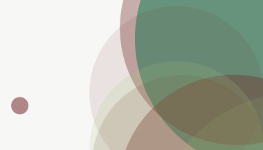 Beyaz arkaplan ile renkli, modern, soyut yuvarlak daireler.