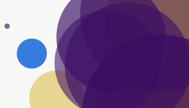 Beyaz arkaplan ile renkli, modern, soyut yuvarlak daireler.